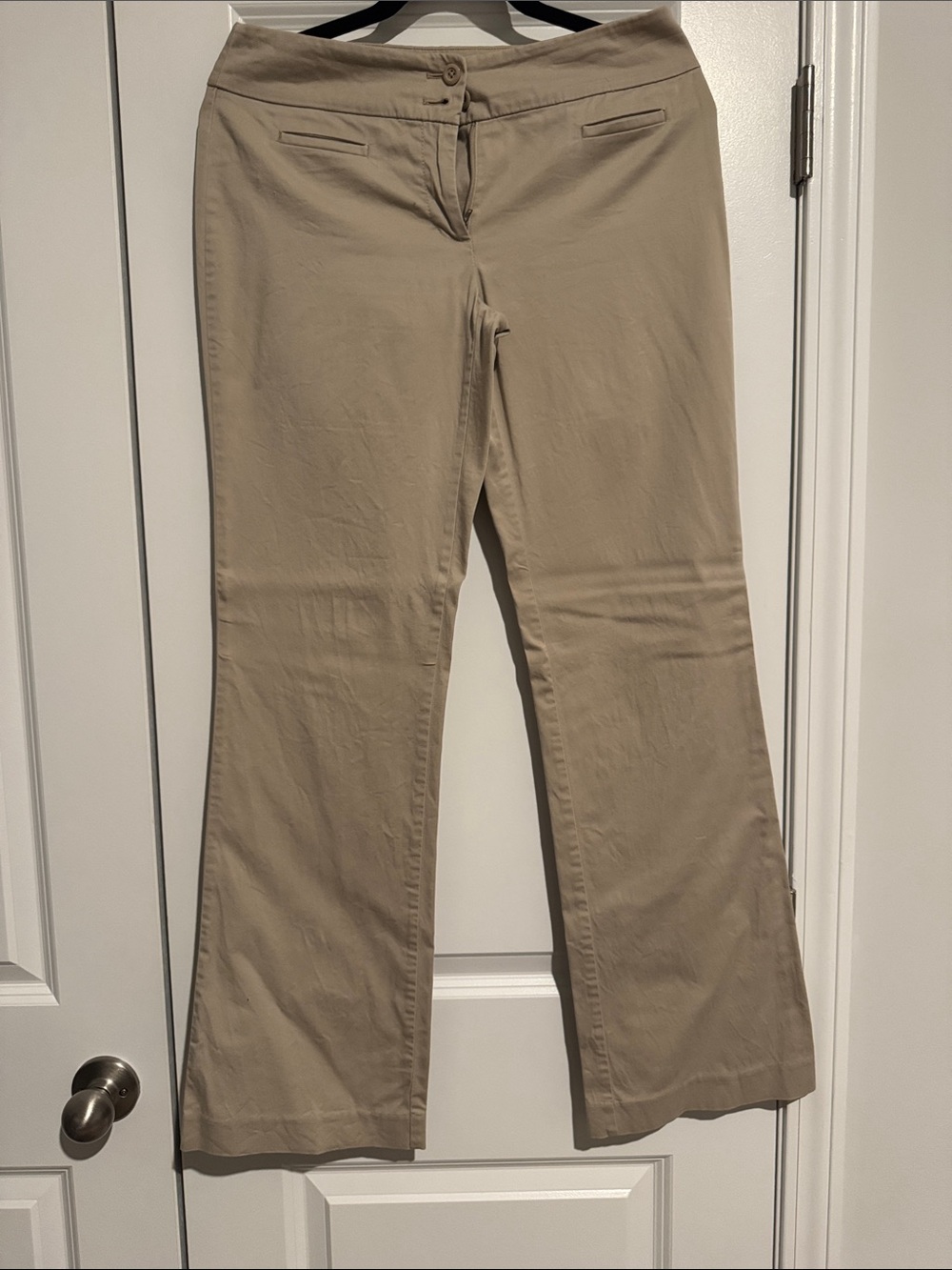LOFT Beige Wide Leg Khakis